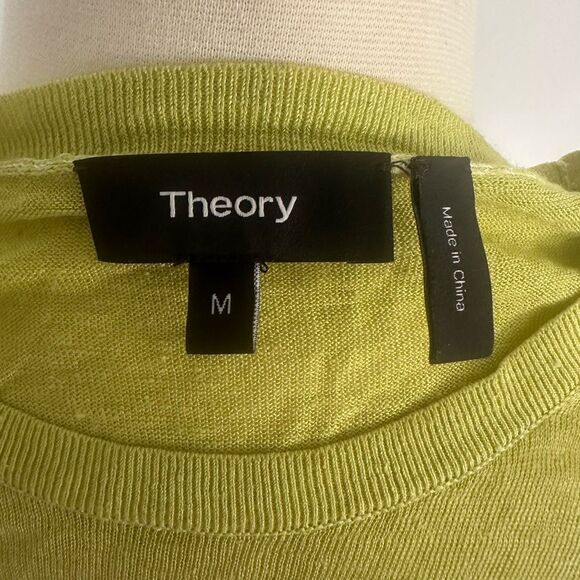 THEORY Linen Blend Sweater/ Cardigan Size Medium - Picture 5 of 7